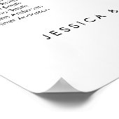 18 Tafels Onze favoriete Mensen Zitschema Plan Poster (Hoek)