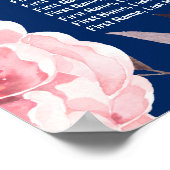 18 Tafels Roze Bloemen Krans Trouwstoel Zitting Gr Poster (Hoek)