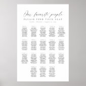 18 Tafels Stoelend Chart van Onze Favoriete Mensen Poster (Voorkant)