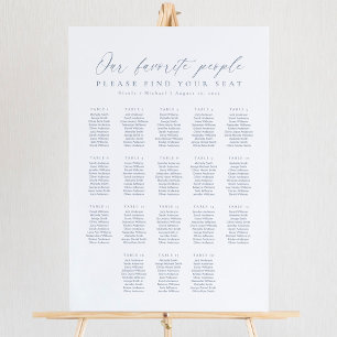 18 Tafels Stoelenkaart van Onze Favoriete Mensen Poster