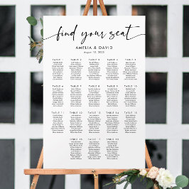 18 Tafels Vind Je Plaats Zitplaatsenkaart Poster