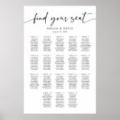 18 Tafels Vind Je Plaats Zitplaatsindeling Poster (Voorkant)