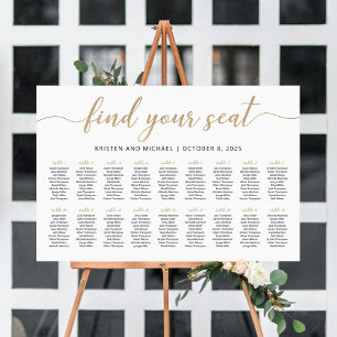 18 Tafels Vind je stoel Zitplaats Chart Plan Poster