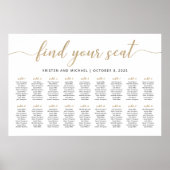18 Tafels Vind je stoel Zitplaats Chart Plan Poster (Voorkant)