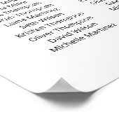 18 Tafels Vind uw zitplaatskaart plan Poster (Hoek)