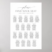 18 Tafels Vind uw Zitplaatskaart Poster (Voorkant)