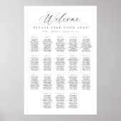 18 Tafels Welkom Zitplaats Chart Poster (Voorkant)