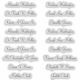 18 Trouwgastnamen Elegant Schrift Sticker