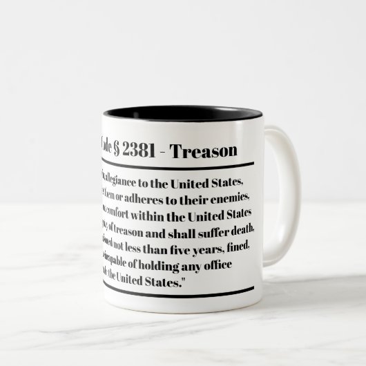 18 U.S. Code § 2381 - Mok van landverraad (Voorkant rechts)