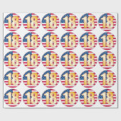 18 USA Gold Cadeaupapier (Vlak)
