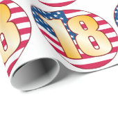 18 USA Gold Cadeaupapier (Rol Hoek)