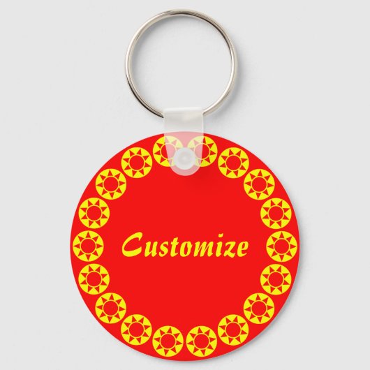 18 uur per dag Sjabloon v1 Sleutelhanger (Voorkant)