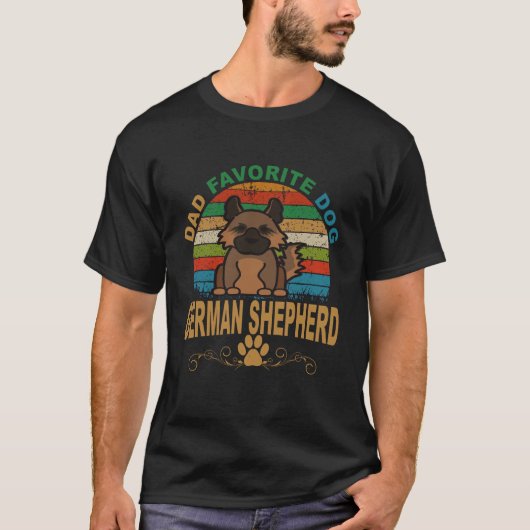 18 Vader Favoriete Hond Duitse Herder T-shirt (Voorkant)
