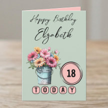 18 Vandaag Gerbera bloemen verjaardag groen