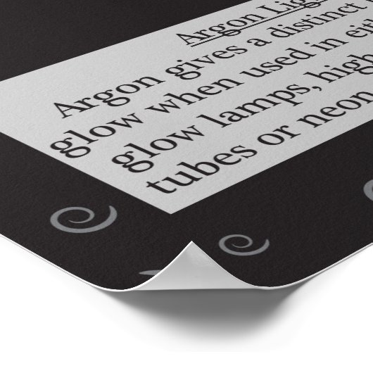 18. Veelhoek (Ar) Periodieke tabel van de elemente Poster (Hoek)