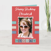 18 voeg vandaag foto's toe leeftijdsnaam rode verj kaart (Voorkant)