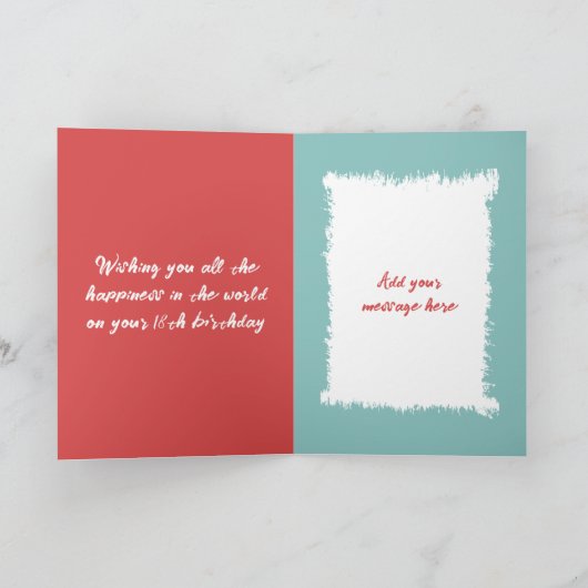 18 voeg vandaag foto's toe leeftijdsnaam rode verj kaart (Binnen)