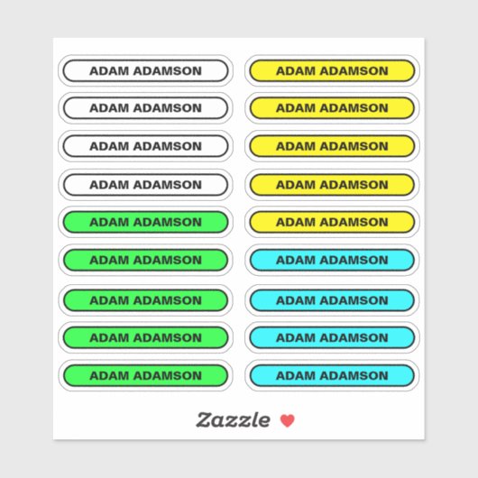 18 Volledige naam Slip Labels - School Student Sti (Vel)