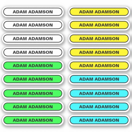 18 Volledige naam Slip Labels - School Student Sti (Voorkant)