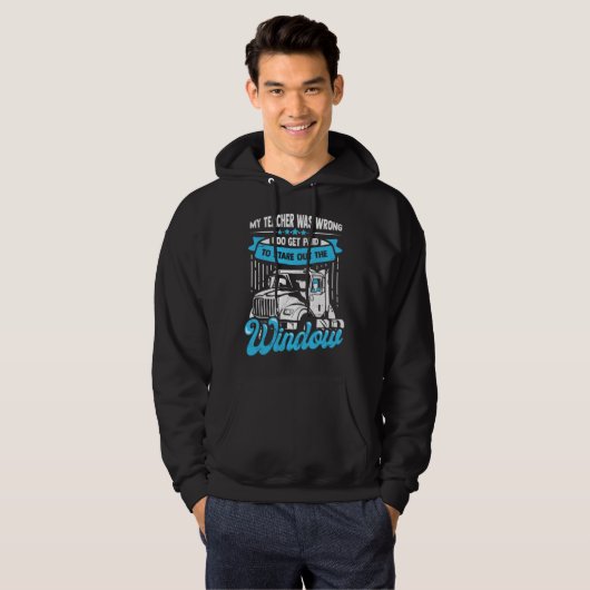 18 Wheeler for a Truck Driver Hoodie (Voorkant volledig)