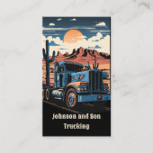 18 Wheeler Simi Tractor Trailer Truck Visitekaartje (Voorkant)