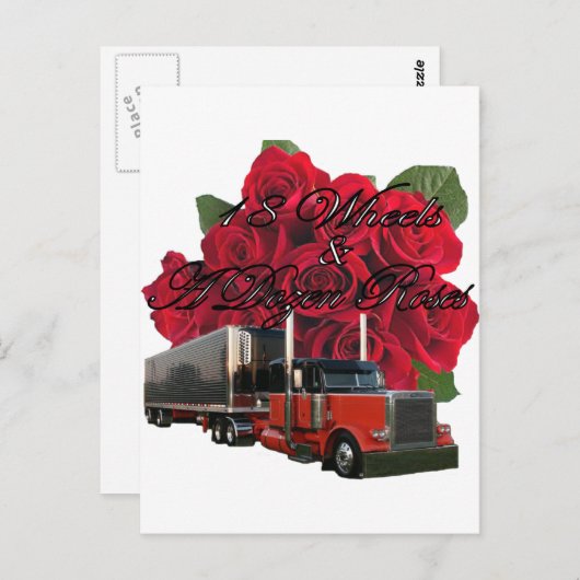 18 Wielen en Rozen met dozen Briefkaart (Voorkant / Achterkant)