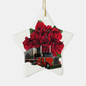 18 Wielen en Rozen met dozen Keramisch Ornament (Rechts)