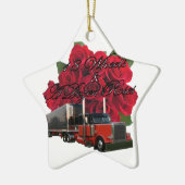 18 Wielen en Rozen met dozen Keramisch Ornament (Links)