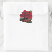 18 Wielen en Rozen met dozen Vierkante Sticker (Tas)