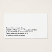 18-wieler vrachtwagen | vrachtvervoer over zee visitekaartje (Achterkant)