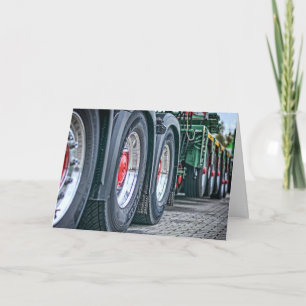 18-wieler vrachtwagenchauffeur Birthday Kaart