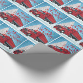 18 Wielwagen en grote wiel met kerst Cadeaupapier (Hoek)