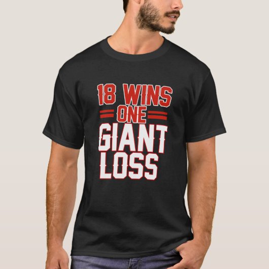 18 WINS 1 GIANT VERLIES NIEUW SHIRT VAN HET FOOTBA (Voorkant)