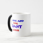 18 WINS EN ÉÉN GEMIDDELDE VERLIES MOK (Voorkant links)