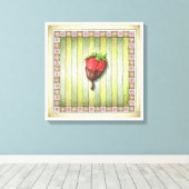 18"x18" CANVASAFDRUK CHOCOLADE STRAWBERRY Canvas Afdruk (Insitu (Houten vloer))