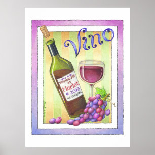 18"x24" POSTER - JE HEBT ME AL BIJ MERLOT - Wijn K
