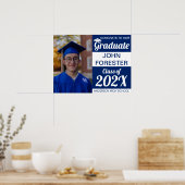 18 x 24-inch Afstuderen blauw Poster voor fotopapi (Keuken)