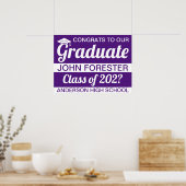 18 x 24-inch Afstuderen Paars Poster (Keuken)