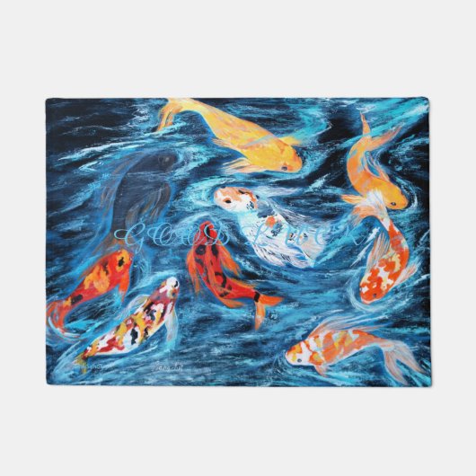 18 x 24-inch deurmat. GOED LUCK! Foto van het schi Deurmat (Voorkant)