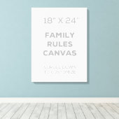 18 x 24-inch Family Rules Canvas Afdruk (Insitu (Houten vloer))