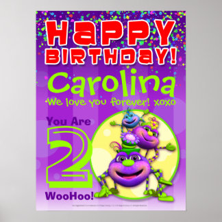 18 x 24-inch Itsy Bitsy Spider Birthday Poster