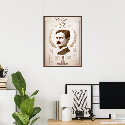 18 x 24-inch Tesla-Poster Poster (Thuiskantoor)