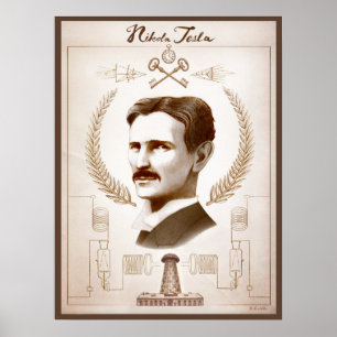 18 x 24-inch Tesla-Poster Poster