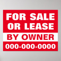 18 x 24 inch voor Poster voor verkoop- of leasepap