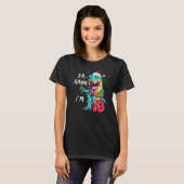 18 Years Old Fa Rawr I'm 18 Dinosaur 18th Birthday T-shirt (Voorkant volledig)