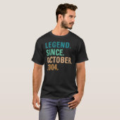 18 Years Old Legend Since October 2004 18th Birth T-shirt (Voorkant volledig)
