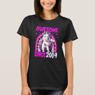 18 Years Old Unicorn Flossing 18th Birthday Girl U T-shirt
