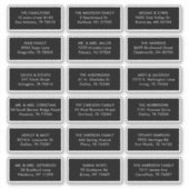 18 Zwart gastadres Verzendadres Sticker (Voorkant)