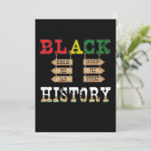 18 Zwarte Geschiedenis Maand Afrikaanse Amerikaans Save The Date (Staand voorkant)