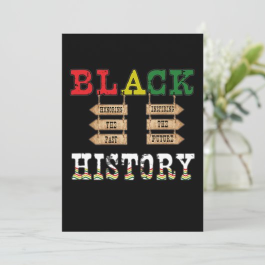 18 Zwarte Geschiedenis Maand Afrikaanse Amerikaans Save The Date (Staand voorkant)